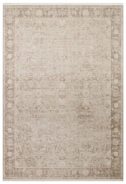 Eko Halı Leona LNA 06 Vizon Vintage Etnik Desen Yumuşak Tuşeli Hav Toz Vermez Modern Salon Halısı Özel Ölçü Koridor Mutfak Oturma Odası Halısı Yolluk