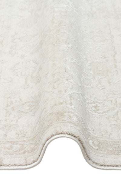 Eko Halı Leona LNA 05 Cream Vintage Etnik Desen Yumuşak Tuşeli Hav Toz Vermez Modern Salon Halısı Özel Ölçü Koridor Mutfak Oturma Odası Halısı Yolluk