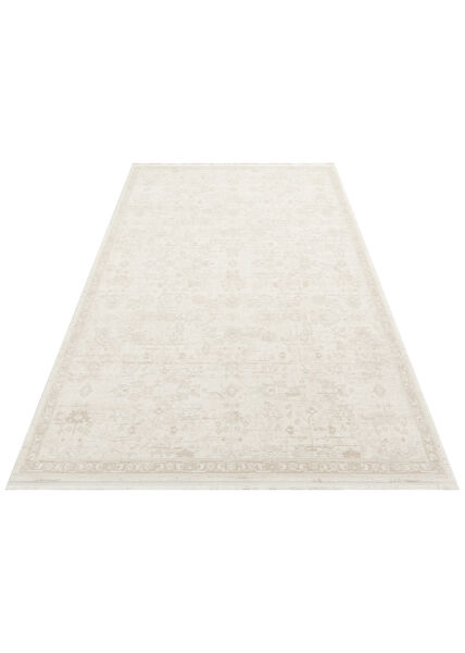 Eko Halı Leona LNA 05 Cream Vintage Etnik Desen Yumuşak Tuşeli Hav Toz Vermez Modern Salon Halısı Özel Ölçü Koridor Mutfak Oturma Odası Halısı Yolluk