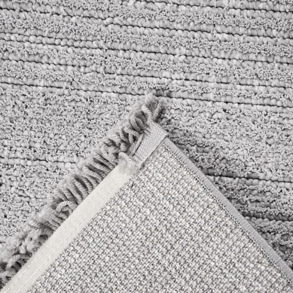 Crea Halı Marjin MJ06K Gri Yumuşak Dokulu Silinebilir ve Hav Yapmayan Modern Salon Yatak Odası Koridor Halısı Yolluk My Crea Home