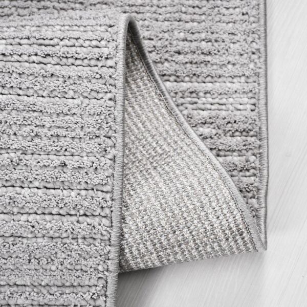 Crea Halı Marjin MJ06K Gri Yumuşak Dokulu Silinebilir ve Hav Yapmayan Modern Salon Yatak Odası Koridor Halısı Yolluk My Crea Home