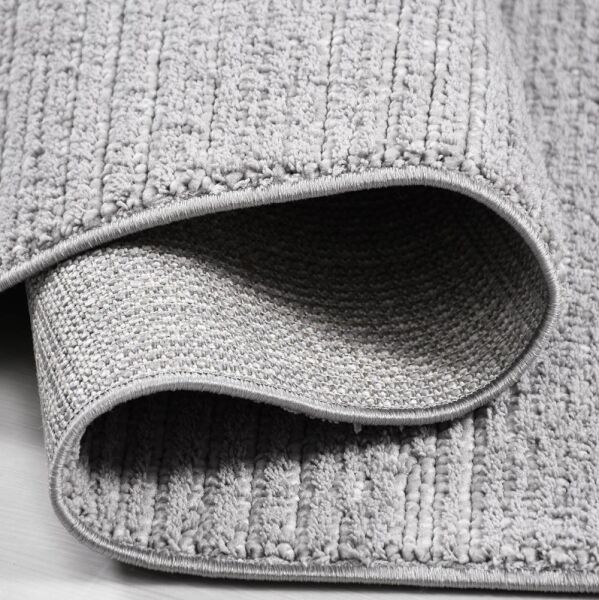 Crea Halı Marjin MJ06K Gri Yumuşak Dokulu Silinebilir ve Hav Yapmayan Modern Salon Yatak Odası Koridor Halısı Yolluk My Crea Home