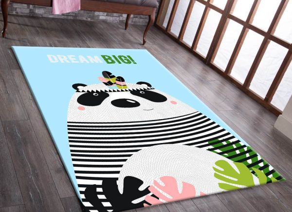 Cino 74 Sevimli Panda Çocuk Odası Halı Bebek Oyun Halısı