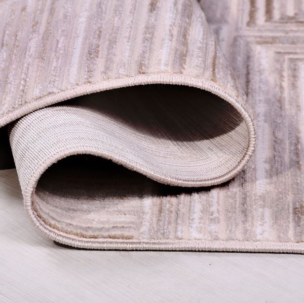 Crea Halı Moda 1550AK Bej Multi Modern Yumuşak Dokulu Halı My Crea Home