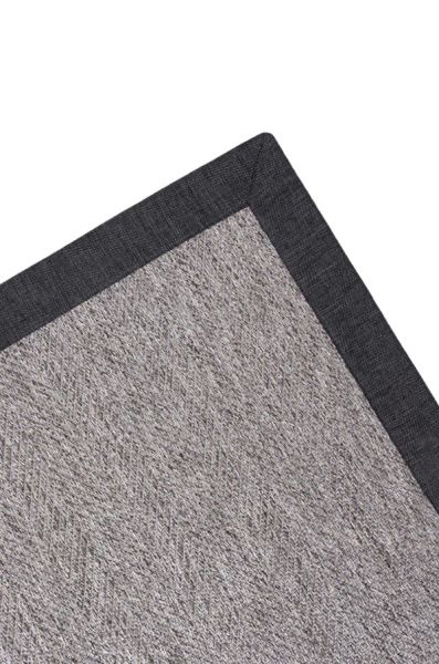 Mocha M206 Hasır Dokulu İthal Sisal Halı Dikdörtgen Bordürlü Gri Sisal Mutfak Koridor Halısı