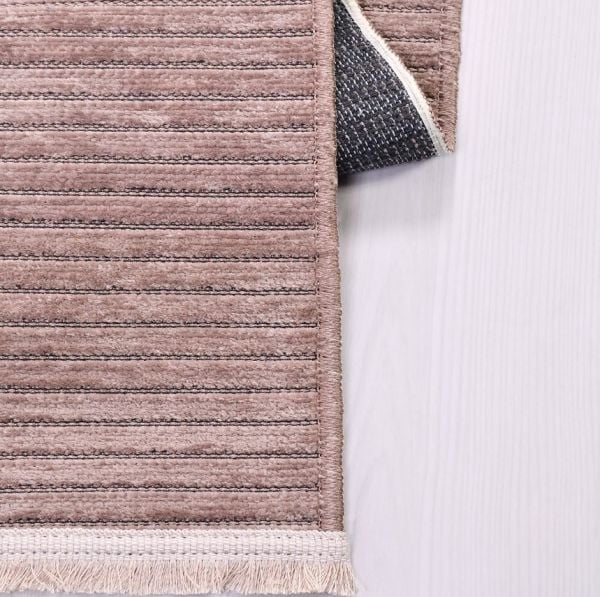 Crea Liya 8251S Bej Yumuşak Tuşeli Modern Yolluk Koridor Mutfak Salon Halısı My Crea Home