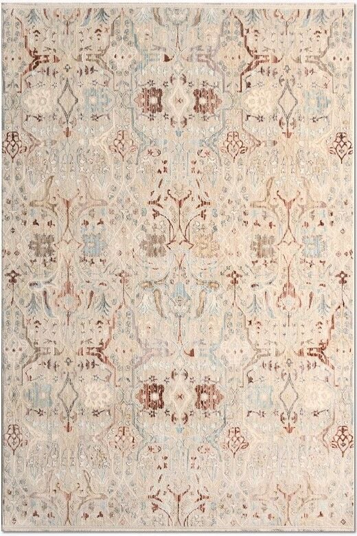 Crea Halı Panama PN02K Anadolu Motifli Krem Vintage Salon Oturma Odası Mutfak Koridor Etnik Desenli Halı Hav Toz Vermez Yolluk