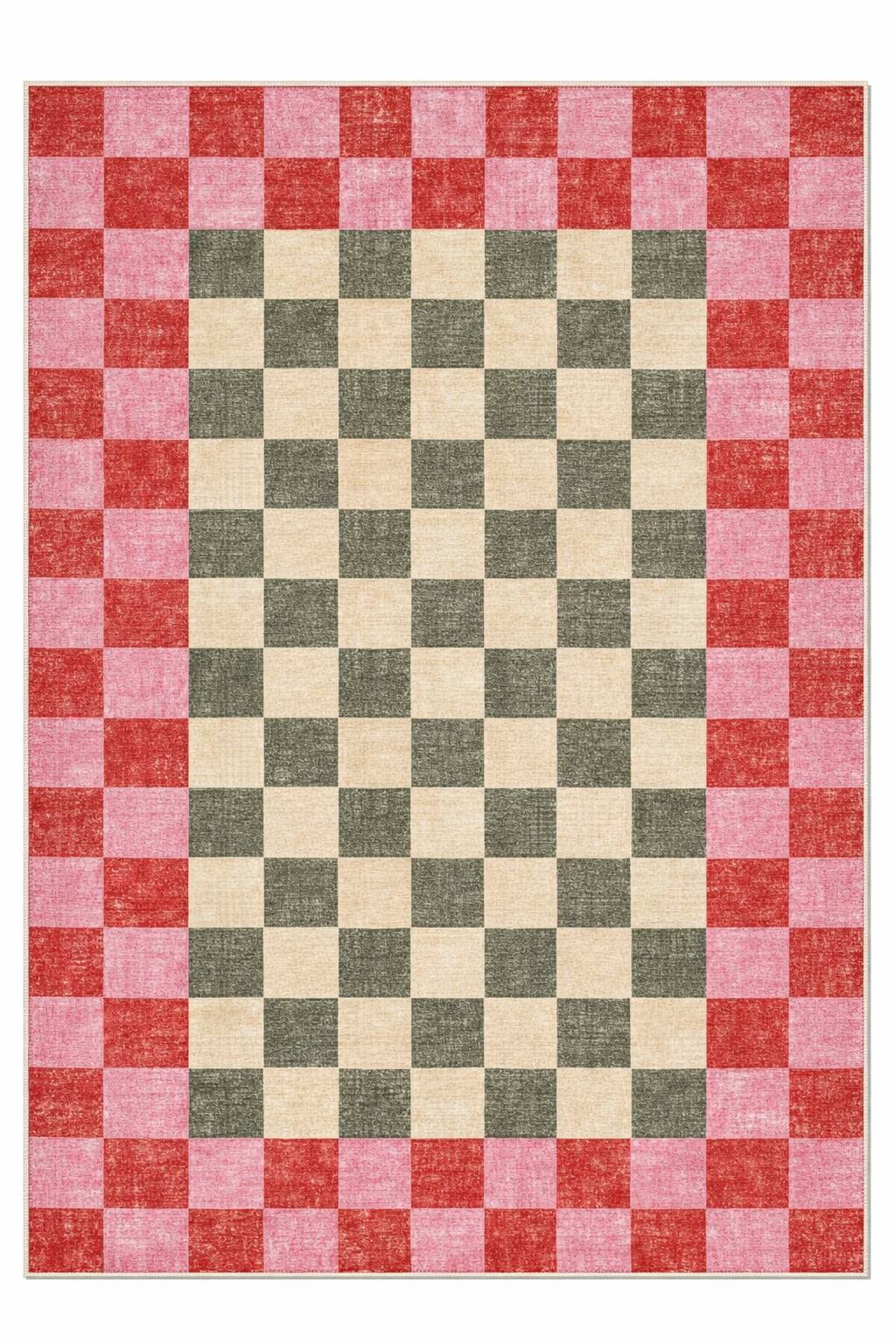 Drom Pamuk Dokuma Taban Kaymaz Şönil Makinede Yıkanabilir Çok Renkli Kareli Damalı Salon Yatak Odası Mutfak Koridor Yolluk Halı