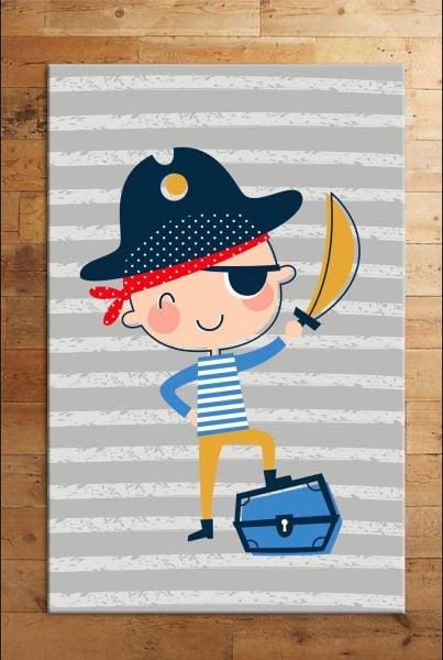 Cino 74 Sevimli Küçük Korsan Çocuk Odası Halı Bebek Oyun Halısı