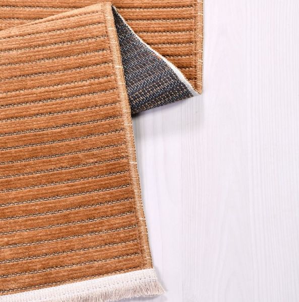 Crea Liya 8253S Sarı Yumuşak Tuşeli Modern Yolluk Koridor Mutfak Salon Halısı My Crea Home