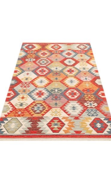 Eko Halı Nomad NMD 01 Çift Taraflı Yıkanabilir Multi Kilim Hav Toz Vermez Yolluk Mutfak Halısı