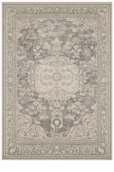 Drom Pamuk Dokuma Taban Kaymaz Şönil Makinede Yıkanabilir Soft Gri Bej Vintage Salon Yatak Odası Mutfak Koridor Yolluk Halı