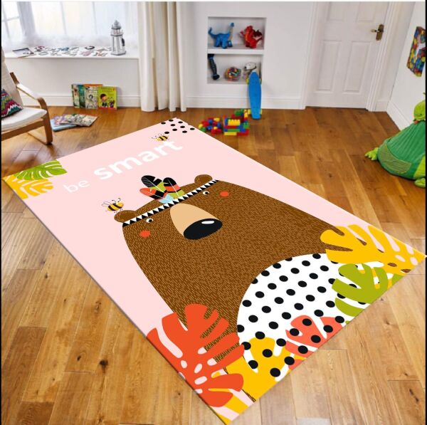 Cino 74 Sevimli Ayı Çocuk Odası Halı Bebek Oyun Halısı