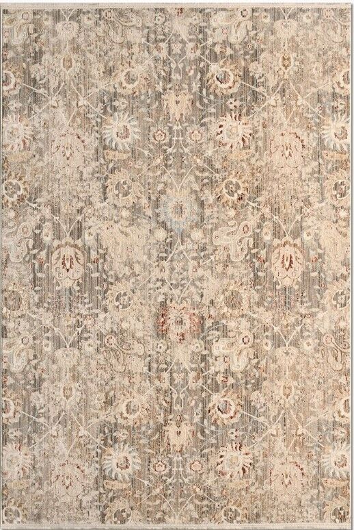 Crea Halı Panama PN05K Krem Anadolu Motifli Vintage Salon Halısı Anadolu Motifli Oturma Odası Mutfak Koridor Etnik Desenli Halı Hav Toz Vermez Yolluk