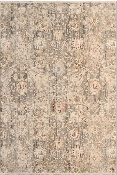 Crea Halı Panama PN05K Krem Anadolu Motifli Vintage Salon Halısı Anadolu Motifli Oturma Odası Mutfak Koridor Etnik Desenli Halı Hav Toz Vermez Yolluk