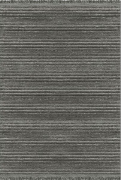 Crea Liya 8256S Antrasit Yumuşak Tuşeli Modern Yolluk Koridor Mutfak Salon Halısı My Crea Home