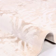 Crea Halı Royal Koleksiyonu 14559K Bambu Viskon Dokuma Modern Makine Halısı Krem My Crea Home 100x300