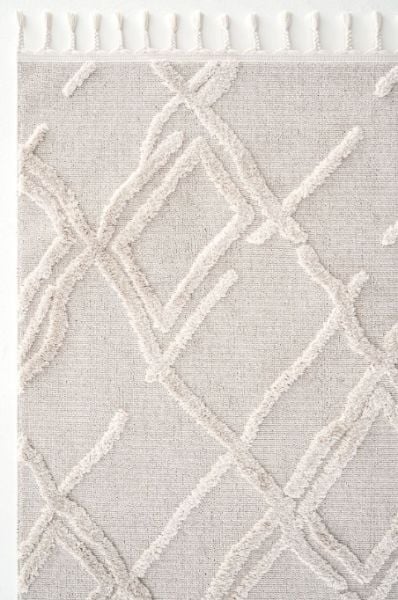 Eko Halı Terazzo TRZ 03 White Kabartmalı Hav Toz Vermez Multi Yumuşak ve Parlak Tuşeli İskandinav Halı