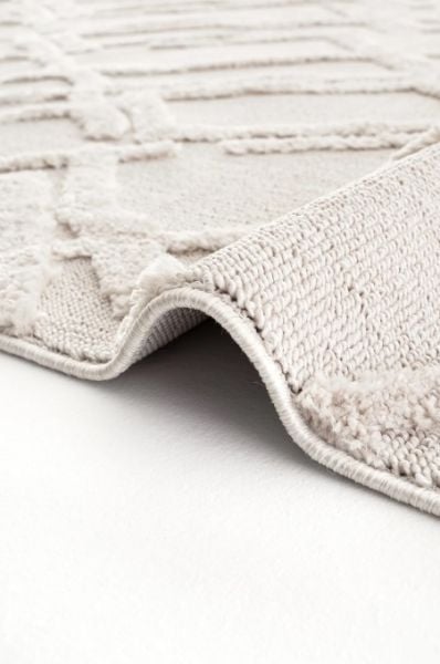 Eko Halı Terazzo TRZ 03 White Kabartmalı Hav Toz Vermez Multi Yumuşak ve Parlak Tuşeli İskandinav Halı