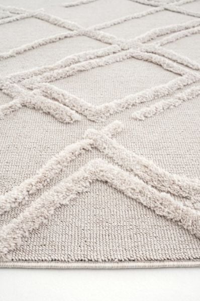 Eko Halı Terazzo TRZ 03 White Kabartmalı Hav Toz Vermez Multi Yumuşak ve Parlak Tuşeli İskandinav Halı