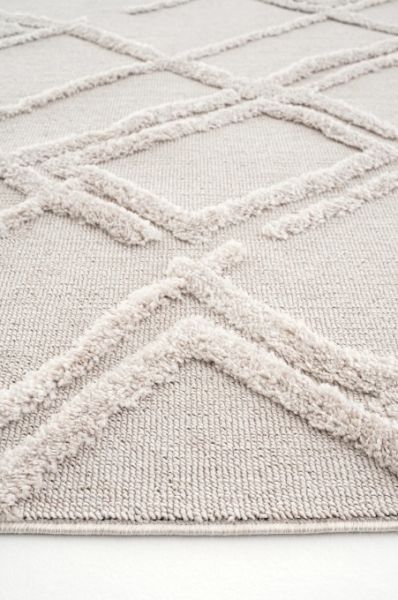 Eko Halı Terazzo TRZ 03 White Kabartmalı Hav Toz Vermez Multi Yumuşak ve Parlak Tuşeli İskandinav Halı