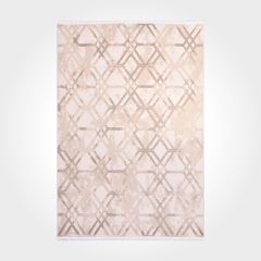 Crea Halı Royal Koleksiyonu 14568K Bambu Viskon Dokuma Modern Makine Halısı Krem My Crea Home 80x150