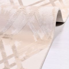 Crea Halı Royal Koleksiyonu 14568K Bambu Viskon Dokuma Modern Makine Halısı Krem My Crea Home 80x150