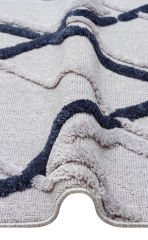 Eko Halı Terazzo TRZ 03 Grey Navy Kabartmalı Hav Toz Vermez Multi Yumuşak ve Parlak Tuşeli İskandinav Halı