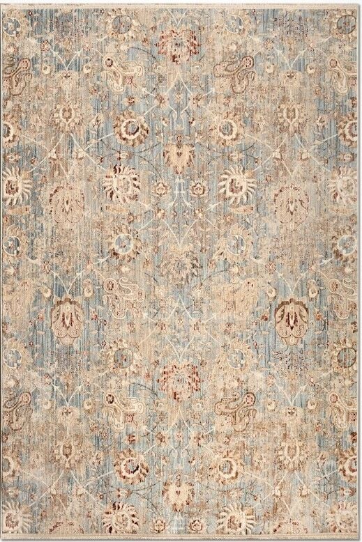 Crea Halı Panama PN06K Krem Anadolu Motifli Vintage Salon Halısı Anadolu Motifli Oturma Odası Mutfak Koridor Etnik Desenli Halı Hav Toz Vermez Yolluk