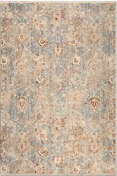 Crea Halı Panama PN06K Krem Anadolu Motifli Vintage Salon Halısı Anadolu Motifli Oturma Odası Mutfak Koridor Etnik Desenli Halı Hav Toz Vermez Yolluk