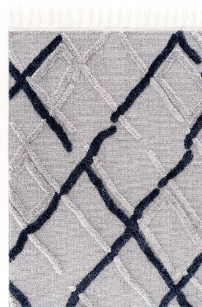 Eko Halı Terazzo TRZ 03 Grey Navy Kabartmalı Hav Toz Vermez Multi Yumuşak ve Parlak Tuşeli İskandinav Halı