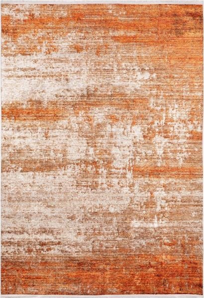 Halımax Dara 168 Yıkanabilir Kaymaz Dokuma Tabanlı Turuncu Renk Geçişli Modern Halı 120x200