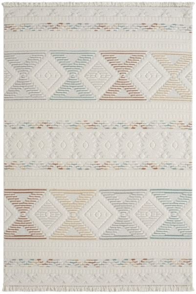 Seyran Halı Ruby 1151 Beyaz Multi Hav Toz Vermez Modern Yumuşak Tuşeli Salon Halısı