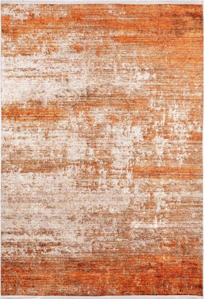 Halımax Dara 168 Yıkanabilir Kaymaz Dokuma Tabanlı Turuncu Renk Geçişli Modern Halı 160x230