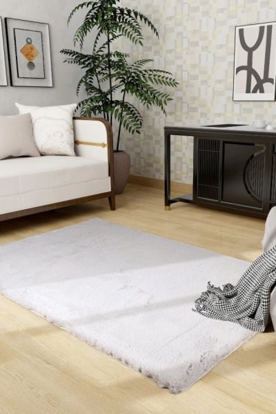 Luka Tavşan Post Vizon Yumuşak Tüylü Kaymaz Tabanlı Ekstra Yumuşak Dokulu Halı