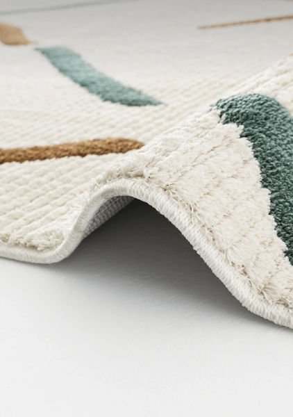 Halımax Seyran Puffy İskandinav Çok Renkli Örgü Saçaklı Makine Halısı 1004 Multi