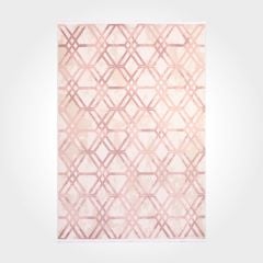 Crea Halı Royal Koleksiyonu 14569K Bambu Viskon Dokuma Modern Makine Halısı Krem Pembe My Crea Home 200x290