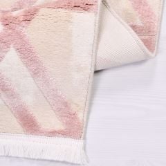 Crea Halı Royal Koleksiyonu 14569K Bambu Viskon Dokuma Modern Makine Halısı Krem Pembe My Crea Home 200x290