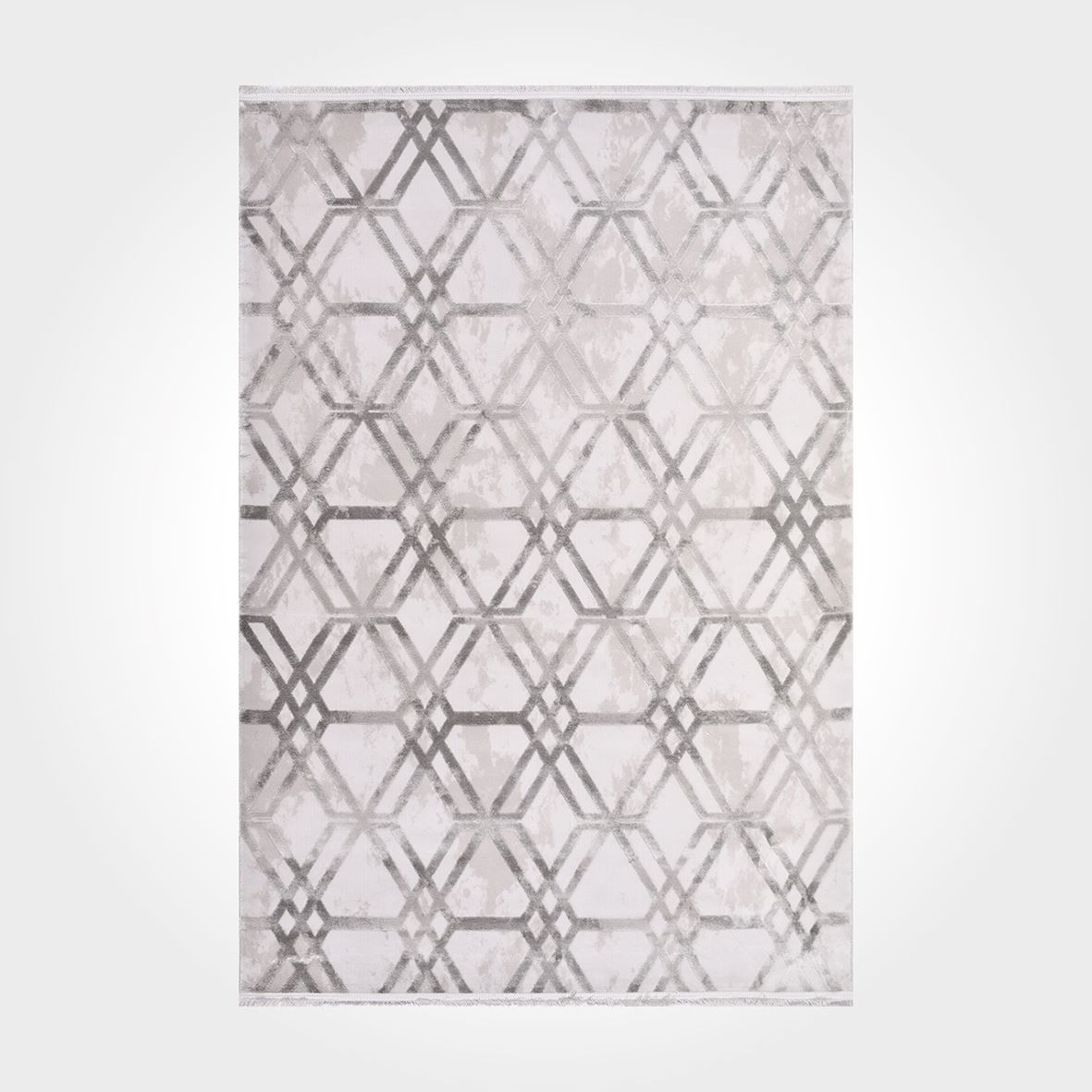 Crea Halı Royal Koleksiyonu 14683K Bambu Viskon Dokuma Modern Makine Halısı Gri My Crea Home 200x290