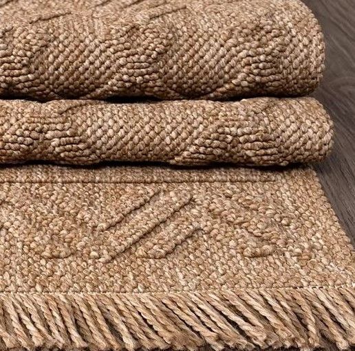 Crea Halı Belen BR004 Kahverengi Hasır Dokuma Hav Toz Vermez Modern Halı Hasır Yolluk My Crea Home