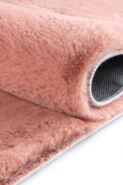 Luka Tavşan Post Pudra Yumuşak Tüylü Kaymaz Tabanlı Ekstra Yumuşak Dokulu Halı